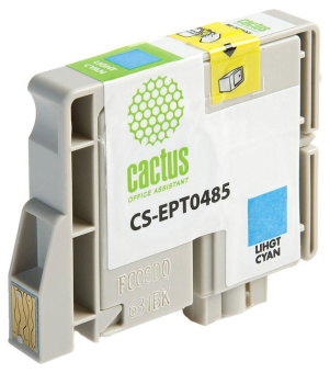 Картридж струйный Cactus CS-EPT0485 светло-голубой (14.4мл) для Epson Stylus Photo R200/R220/R300/R320/R340/RX500/RX600/RX620/RX640 - купить недорого с доставкой в интернет-магазине
