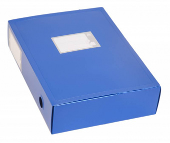 Короб архивный вырубная застежка Бюрократ -BA100/08BLUE пластик 0.8мм корешок 100мм 330х245мм синий - купить недорого с доставкой в интернет-магазине