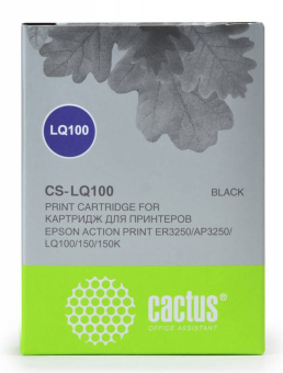 Картридж матричный Cactus CS-LQ100 черный для Epson LQ-100/AP-3250 - купить недорого с доставкой в интернет-магазине