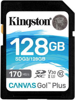 Флеш карта SDXC 128Gb Class10 Kingston SDG3/128GB Canvas Go! Plus w/o adapter - купить недорого с доставкой в интернет-магазине