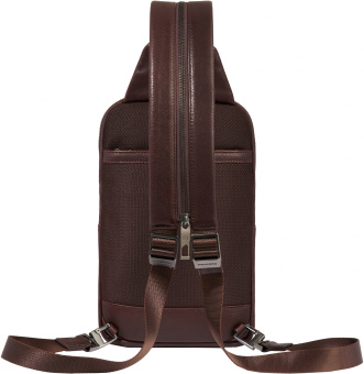 Рюкзак слинг Piquadro Carl CA5751S129/TM темно-коричневый кожа - купить недорого с доставкой в интернет-магазине