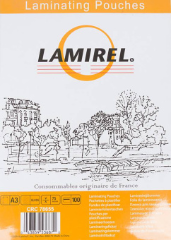 Пленка для ламинирования Fellowes 75мкм A3 (100шт) глянцевая Lamirel (LA-78655) - купить недорого с доставкой в интернет-магазине