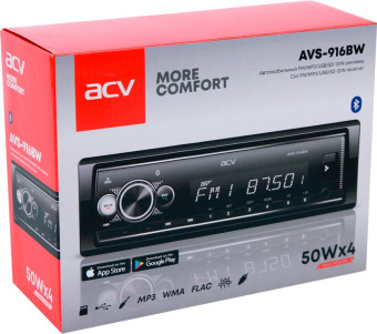 Автомагнитола ACV AVS-916BW 1DIN 4x50Вт - купить недорого с доставкой в интернет-магазине