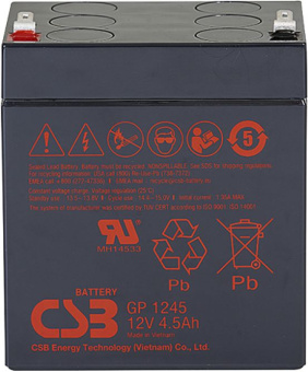 Батарея для ИБП CSB GP1245 12В 4.5Ач - купить недорого с доставкой в интернет-магазине
