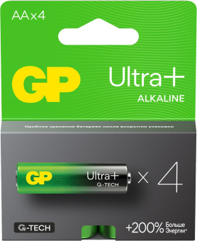 Батарея GP Ultra Plus Alkaline 15AUPA21-2CRSB4 AA (4шт) блистер - купить недорого с доставкой в интернет-магазине