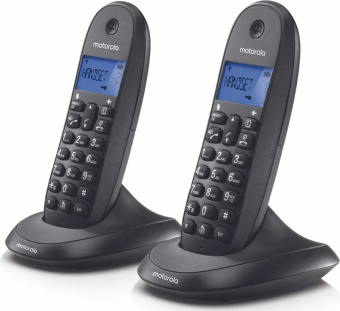 Р/Телефон Dect Motorola C1002LB+ черный - купить недорого с доставкой в интернет-магазине