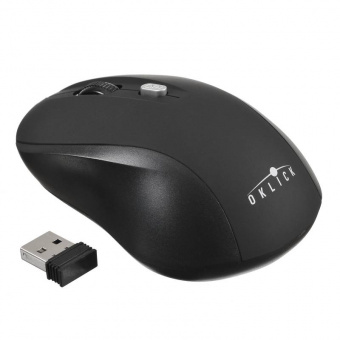 Мышь Оклик 415MW черный оптическая (1600dpi) беспроводная USB для ноутбука (4but) - купить недорого с доставкой в интернет-магазине