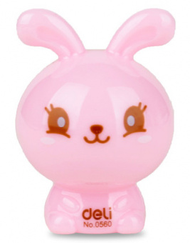 Точилка для карандашей ручная Deli Rabbit E0560 1 отверстие пластик ассорти блистер - купить недорого с доставкой в интернет-магазине