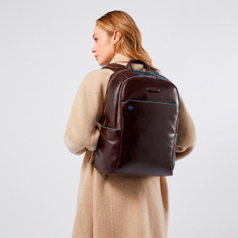 Рюкзак унисекс Piquadro Blue Square CA4762B2/MO коричневый кожа - купить недорого с доставкой в интернет-магазине