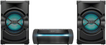 Минисистема Sony Shake-X10 черный 1200Вт CD CDRW DVD DVDRW FM USB BT - купить недорого с доставкой в интернет-магазине