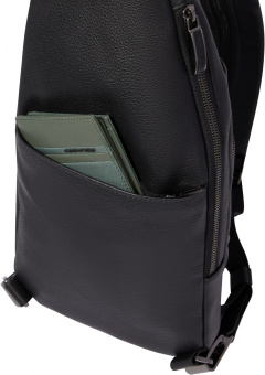 Рюкзак слинг Piquadro Modus Special CA5577MOS/N черный кожа - купить недорого с доставкой в интернет-магазине