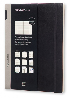 Блокнот Moleskine PROFESSIONAL SOFT PROPFNTB4SBK XLarge 190х250мм 192стр. мягкая обложка черный - купить недорого с доставкой в интернет-магазине