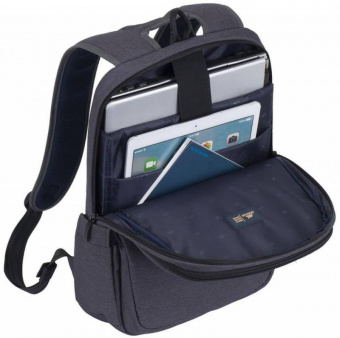Рюкзак для ноутбука 15.6" Riva 7760 черный полиэстер - купить недорого с доставкой в интернет-магазине