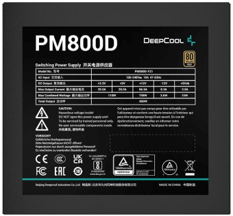 Блок питания Deepcool ATX 800W PM800D 80+ gold (20+4pin) APFC 120mm fan 6xSATA RTL - купить недорого с доставкой в интернет-магазине