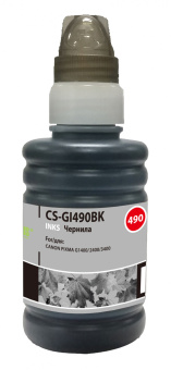 Чернила Cactus CS-GI490BK GI-490 черный пигментный 100мл для Canon Pixma G1400/G2400/G3400 - купить недорого с доставкой в интернет-магазине