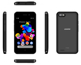 Смартфон Digma Q401 3G HIT 8Gb 1Gb FM черный моноблок 3G 2Sim 4" 480x800 Android 7.0 2Mpix 802.11 b/g/n GSM900/1800 GSM1900 TouchSc FM microSD max32Gb - купить недорого с доставкой в интернет-магазине