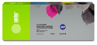 Картридж струйный Cactus CS-SJIC26PBK C33S020618 черный (295мл) для Epson ColorWorks TM-C7500 - купить недорого с доставкой в интернет-магазине