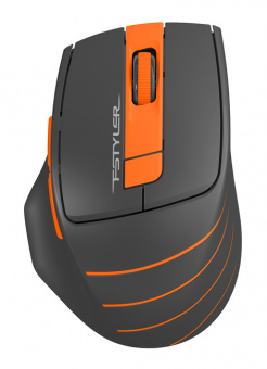 Мышь A4Tech Fstyler FG30 серый/оранжевый оптическая (2000dpi) беспроводная USB (6but) - купить недорого с доставкой в интернет-магазине