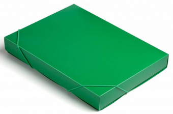 Папка-короб на резинке Бюрократ -BA40/07GRN пластик 0.7мм корешок 40мм A4 зеленый - купить недорого с доставкой в интернет-магазине