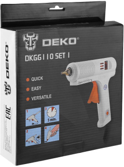 Клеевой пистолет Deko DKGG110 110Вт стерж.:11мм - купить недорого с доставкой в интернет-магазине