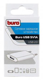 Сетевое зар./устр. Buro TJ-164w 1A универсальное белый - купить недорого с доставкой в интернет-магазине
