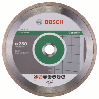 Диск отрезной по керам. Bosch Standard for Ceramic (2608602205) d=230мм d(посад.)=22.23мм (угловые шлифмашины) - купить недорого с доставкой в интернет-магазине