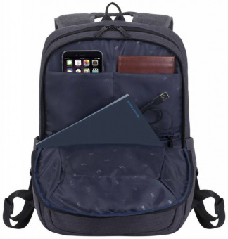Рюкзак для ноутбука 15.6" Riva 7760 черный полиэстер - купить недорого с доставкой в интернет-магазине