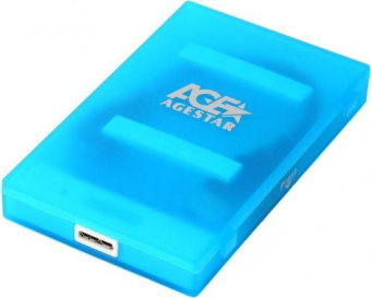 Внешний корпус для HDD/SSD AgeStar 3UBCP1-6G SATA USB3.0 пластик синий 2.5" - купить недорого с доставкой в интернет-магазине