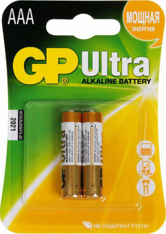 Батарея GP Ultra Alkaline 24AU LR03 AAA (2шт) - купить недорого с доставкой в интернет-магазине