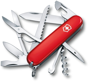Нож перочинный Victorinox Huntsman (1.3713) 91мм 15функц. красный карт.коробка - купить недорого с доставкой в интернет-магазине