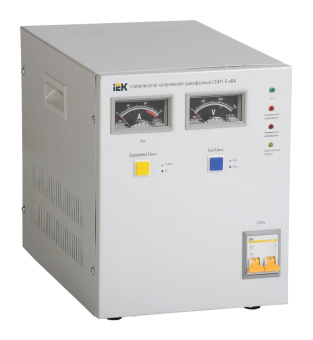 Стабилизатор напряжения IEK СНИ1 5кВА однофазный серый (IVS10-1-05000) - купить недорого с доставкой в интернет-магазине