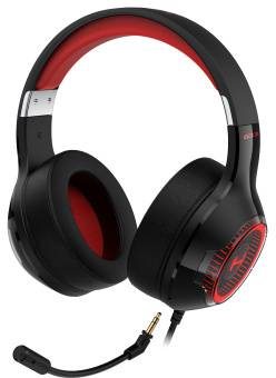 Наушники с микрофоном Edifier G33 черный/красный 2.5м мониторные USB оголовье - купить недорого с доставкой в интернет-магазине