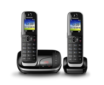 Р/Телефон Dect Panasonic KX-TGJ322RUB черный (труб. в компл.:2шт) автооветчик АОН - купить недорого с доставкой в интернет-магазине