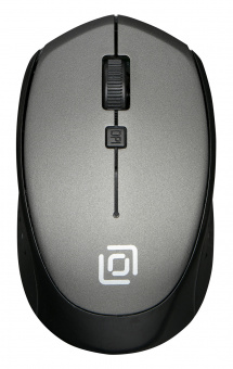 Мышь Оклик 488MW черный/серый оптическая (1600dpi) беспроводная USB для ноутбука (4but) - купить недорого с доставкой в интернет-магазине