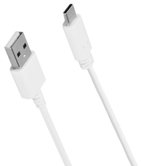 Кабель SunWind USB (m)-USB Type-C (m) 1.5м белый блистер - купить недорого с доставкой в интернет-магазине