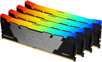 Память DDR4 4x8GB 3200MHz Kingston KF432C16RB2AK4/32 Fury Renegade RGB RTL Gaming PC4-25600 CL16 DIMM 288-pin 1.35В dual rank с радиатором Ret - купить недорого с доставкой в интернет-магазине