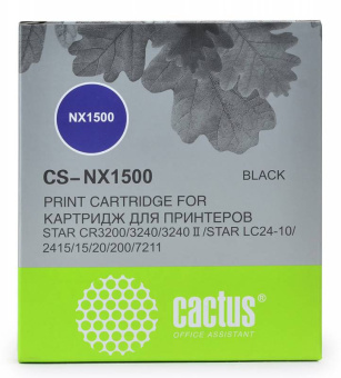 Картридж матричный Cactus CS-NX1500 черный для Star NX-1500/24xx/LC-8211 - купить недорого с доставкой в интернет-магазине