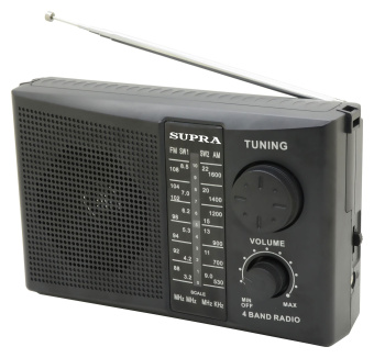 Радиоприемник портативный Supra ST-10 черный - купить недорого с доставкой в интернет-магазине