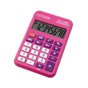 Калькулятор карманный Citizen Cool4School LC110NRPK розовый 8-разр. - купить недорого с доставкой в интернет-магазине