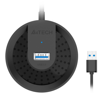 Разветвитель USB 3.0 A4Tech HUB-30 4порт. черный - купить недорого с доставкой в интернет-магазине