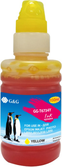 Чернила G&G GG-T6734Y желтый 100мл для Epson L800, L805, L810, L850 - купить недорого с доставкой в интернет-магазине