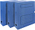 Короб архивный Silwerhof микрогофрокартон корешок 75мм A4 синий (упак.:3шт)