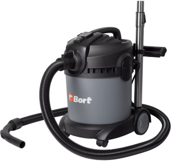 Строительный пылесос Bort BAX-1520-Smart Clean 1400Вт (уборка: сухая/влажная) серый - купить недорого с доставкой в интернет-магазине