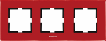 Рамка Panasonic Karre Plus WKTF08033GC-RU 3x горизонтальный монтаж стекло бордовый (упак.:1шт) - купить недорого с доставкой в интернет-магазине