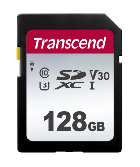 Флеш карта SDXC 128Gb Class10 Transcend TS128GSDC300S w/o adapter - купить недорого с доставкой в интернет-магазине