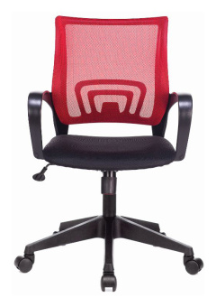 Кресло Бюрократ CH-695N красный TW-35N сиденье черный TW-11 сетка/ткань крестов. пластик - купить недорого с доставкой в интернет-магазине