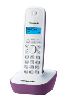 Р/Телефон Dect Panasonic KX-TG1611RUF фиолетовый/белый АОН - купить недорого с доставкой в интернет-магазине