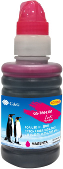 Чернила G&G GG-T6643M пурпурный 100мл для Epson L100, L110, L120, L130, L132, L210, L222 - купить недорого с доставкой в интернет-магазине