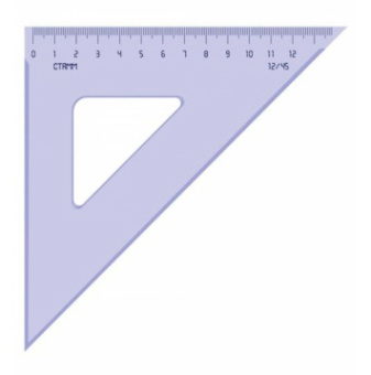Треугольник Стамм ТК46 пластик дл.12см прозрачный/тонированный 45градус. 45градус. - купить недорого с доставкой в интернет-магазине