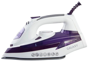 Утюг Galaxy Line GL 6106 2200Вт белый/фиолетовый - купить недорого с доставкой в интернет-магазине